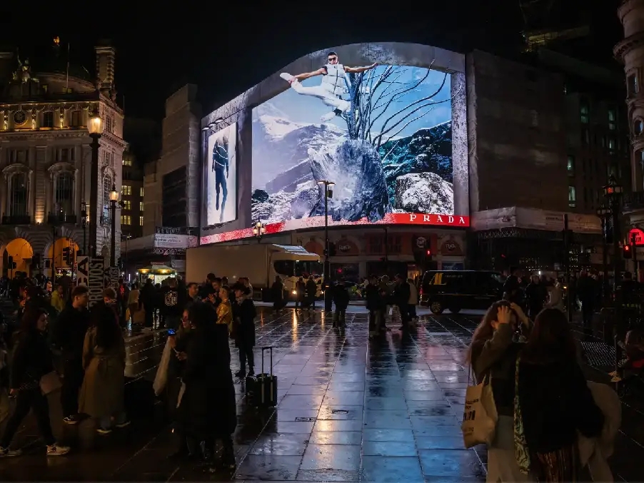 Cover image of Prada's Out Of Home video showing a man in a natural scenario